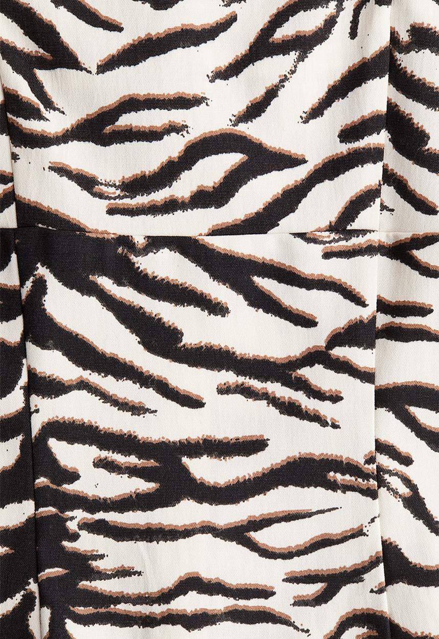 H&M - Fitted strappy top - cream/zebra print
