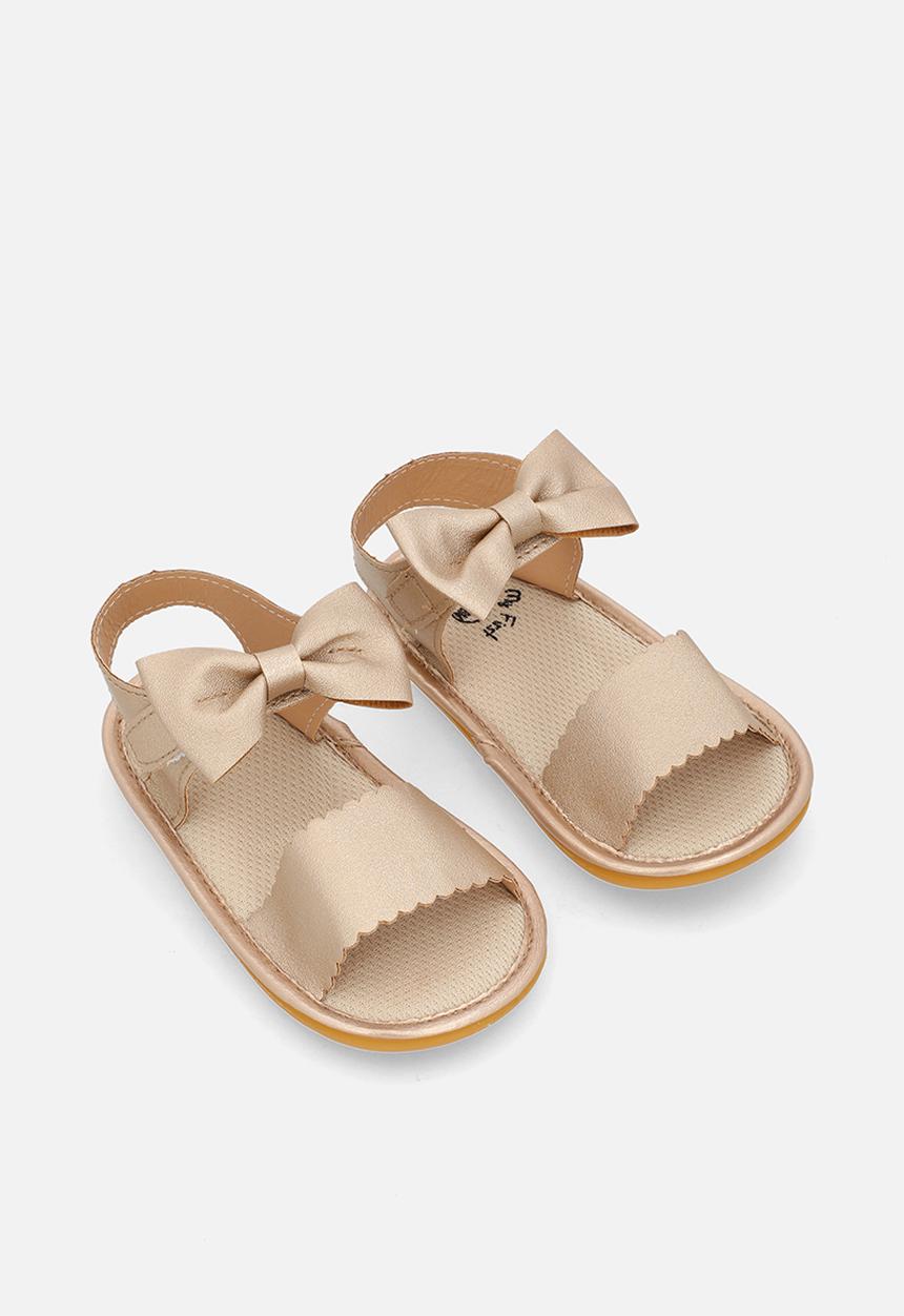 Pop Candy - Bow décor sandals - gold