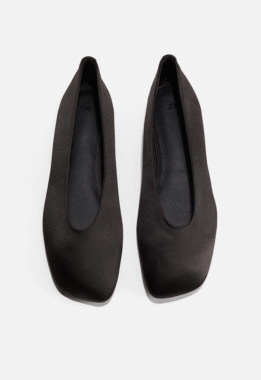 H&M - Satin ballet pumps - black