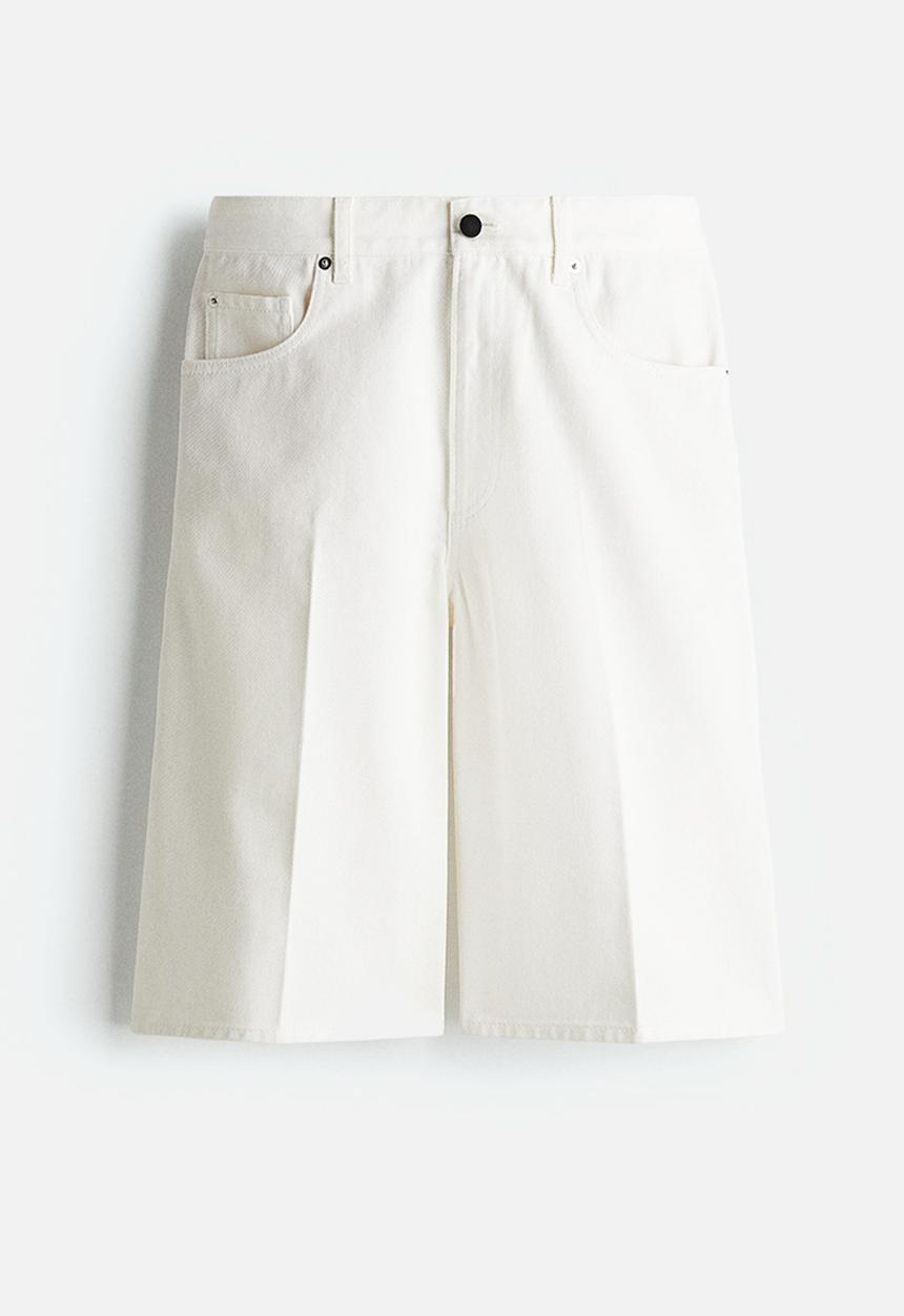 H&M - Denim bermuda shorts - white