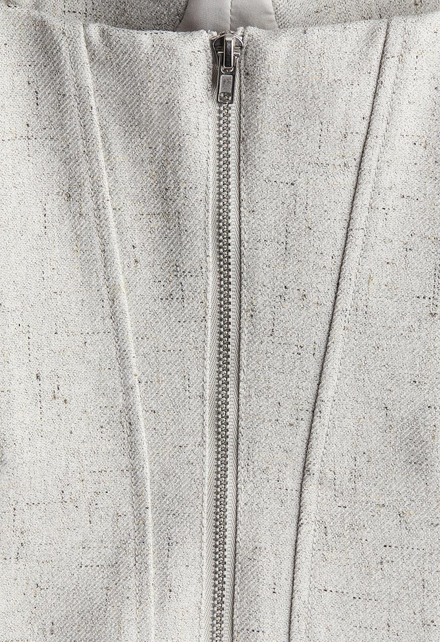 H&M - Twill bustier top - light grey marl