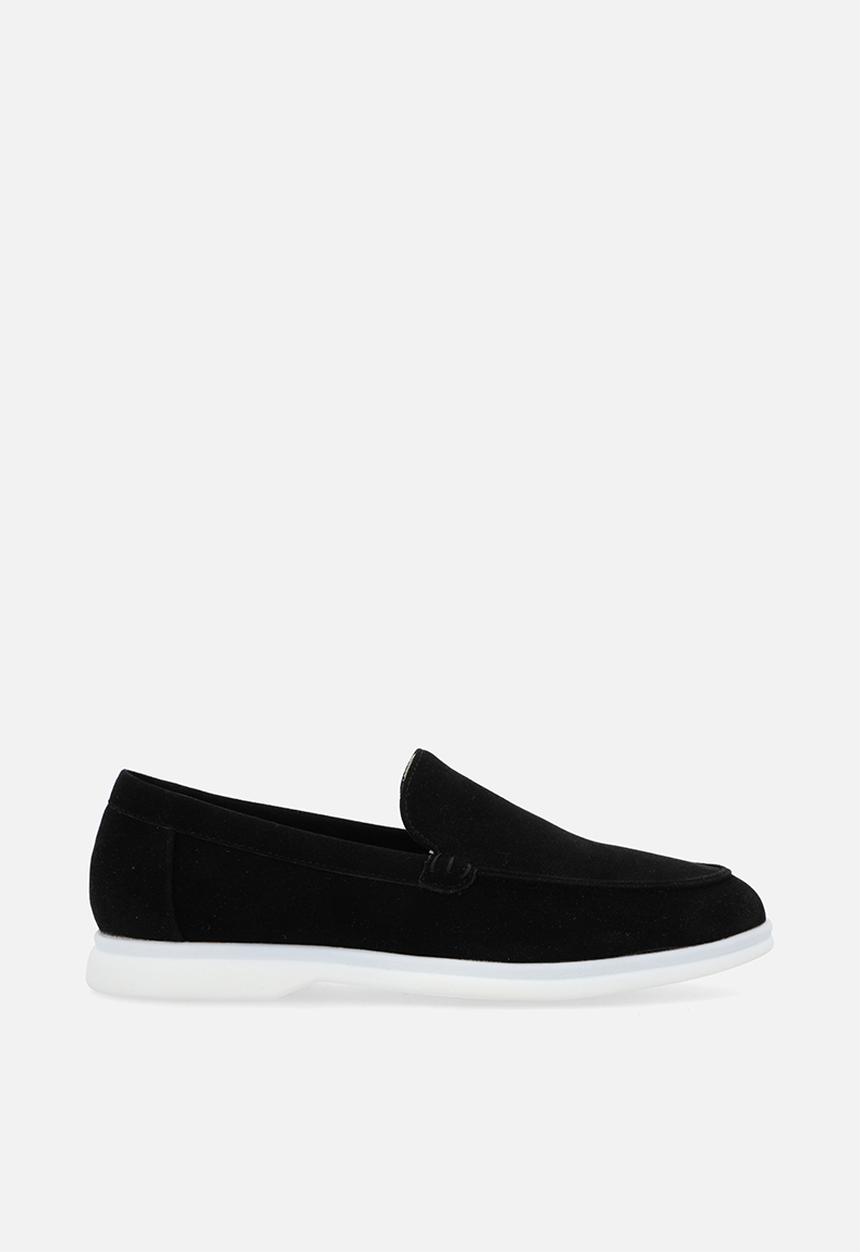 Pop Candy - Faux suede mocassin-black