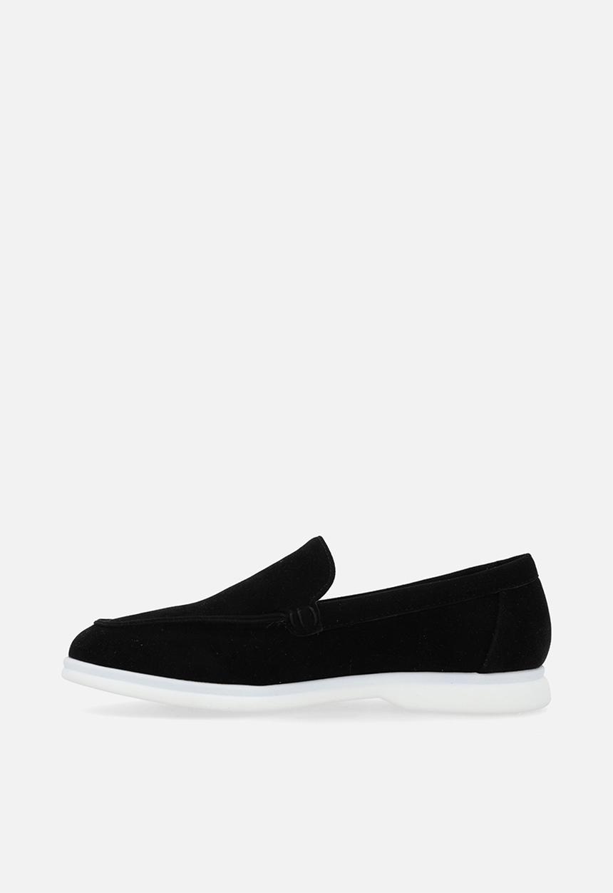 Pop Candy - Faux suede mocassin-black