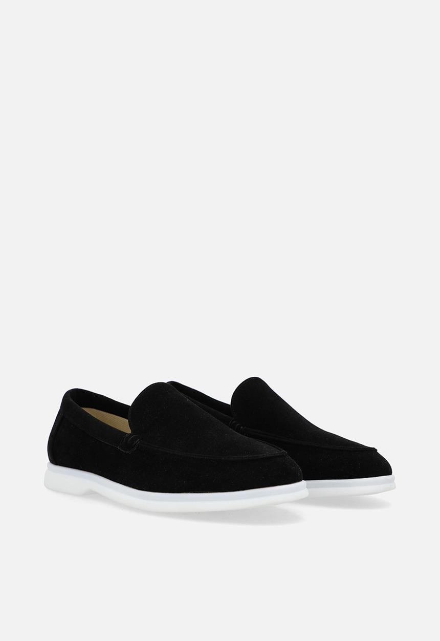 Pop Candy - Faux suede mocassin-black