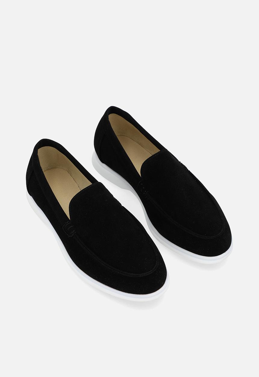 Pop Candy - Faux suede mocassin-black