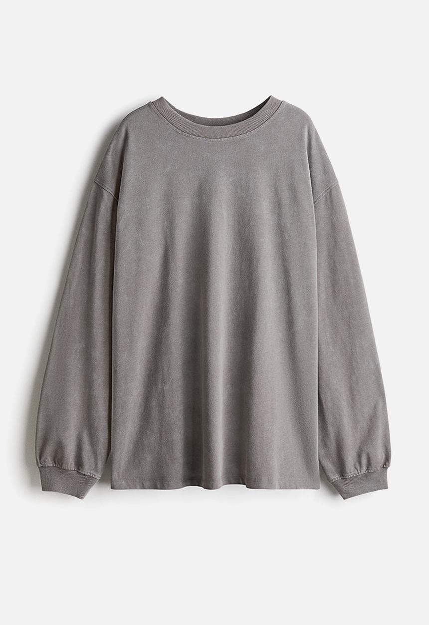 H&M - Washed-look top - grey