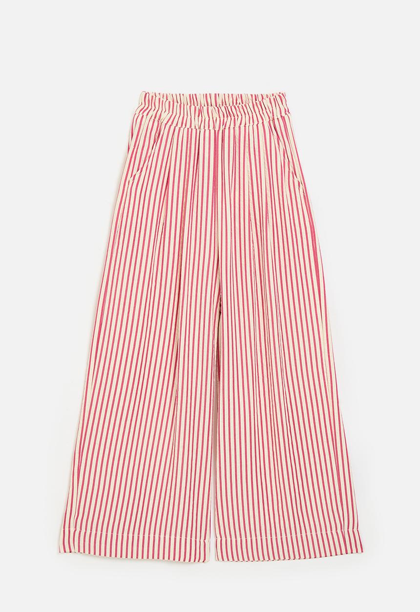 Pop Candy - Wide leg pants -pink & white