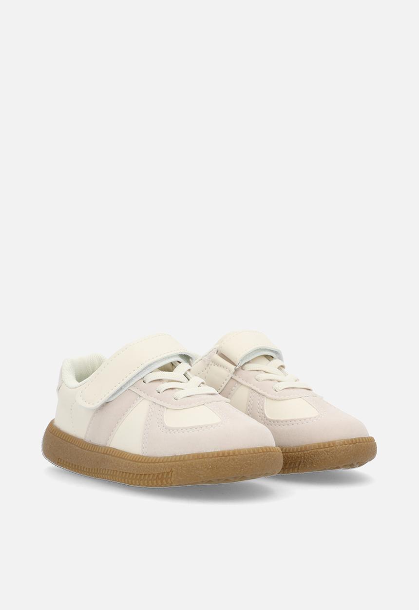 Pop Candy - Lace sneakers - beige & white