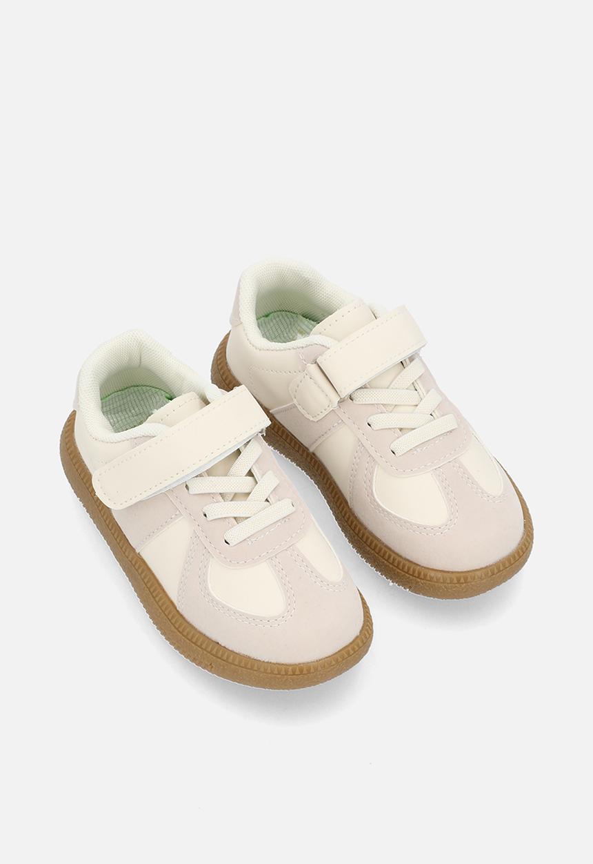 Pop Candy - Lace sneakers - beige & white