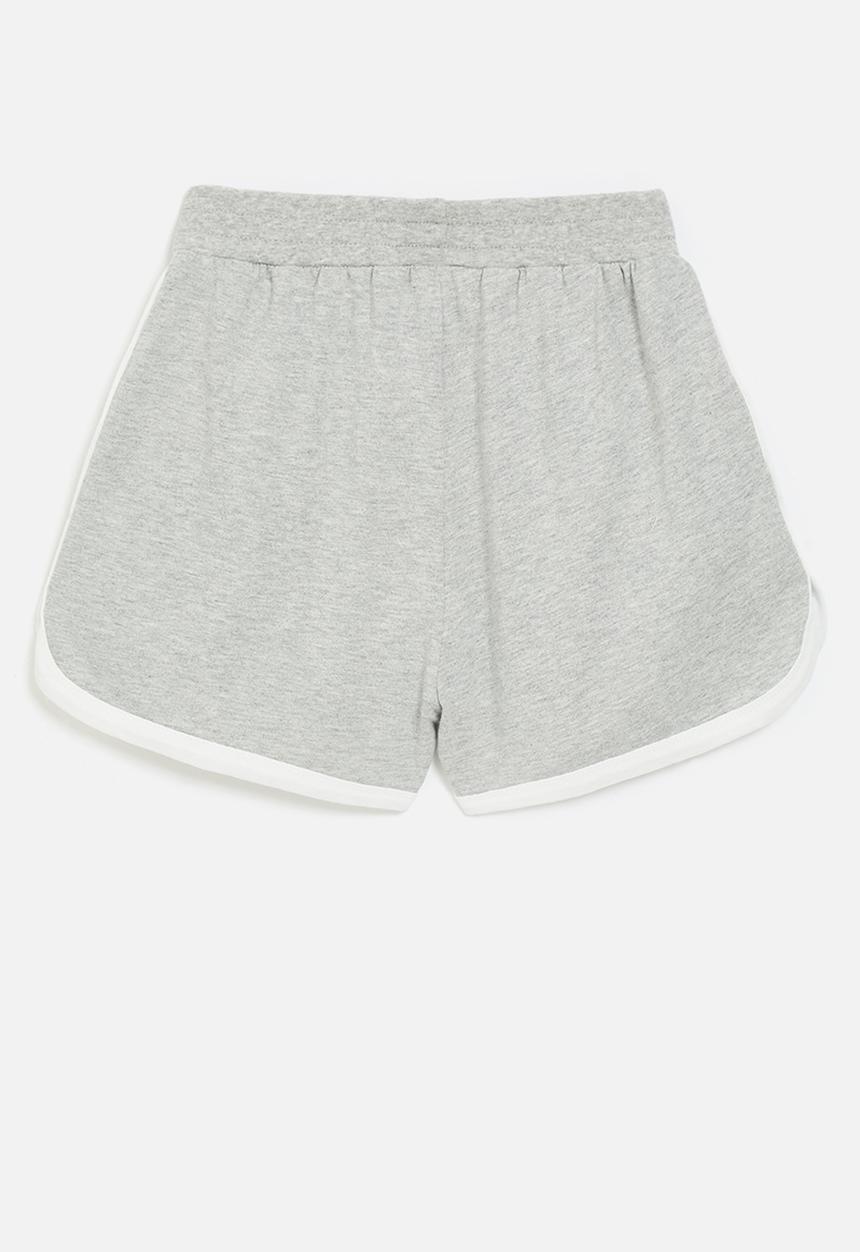 Pop Candy - Contrast shorts - grey & white