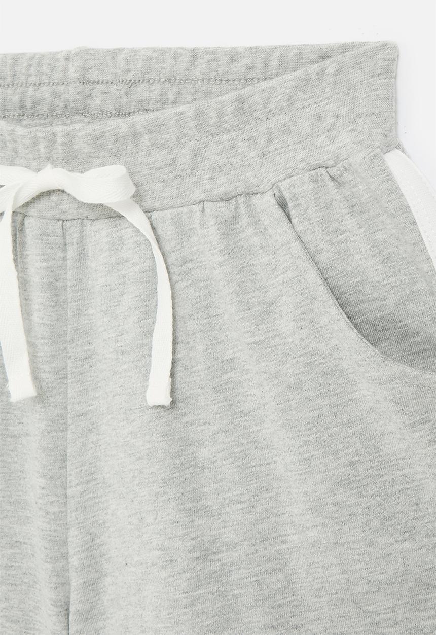 Pop Candy - Contrast shorts - grey & white