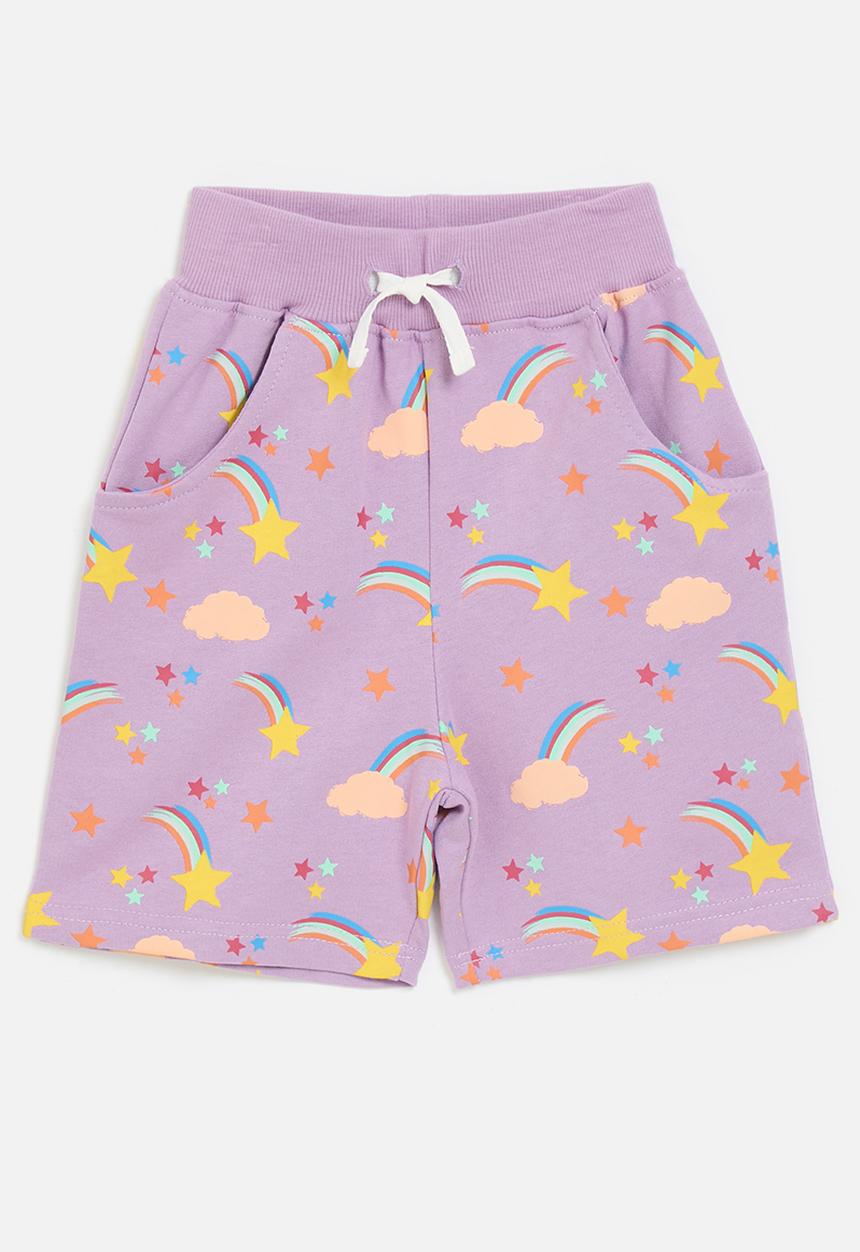 Pop Candy - Printed shorts - purple