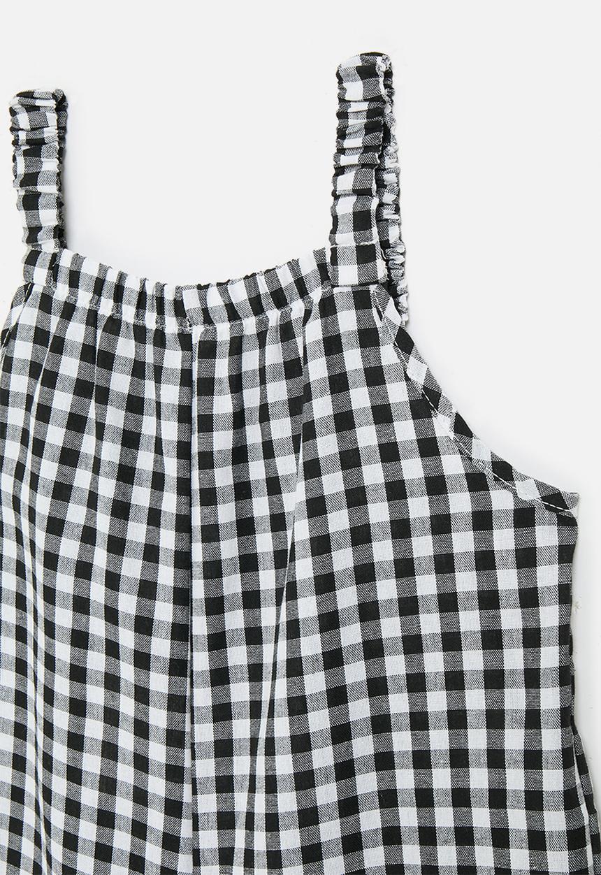 Pop Candy - Gingham jumpsuit - black & white