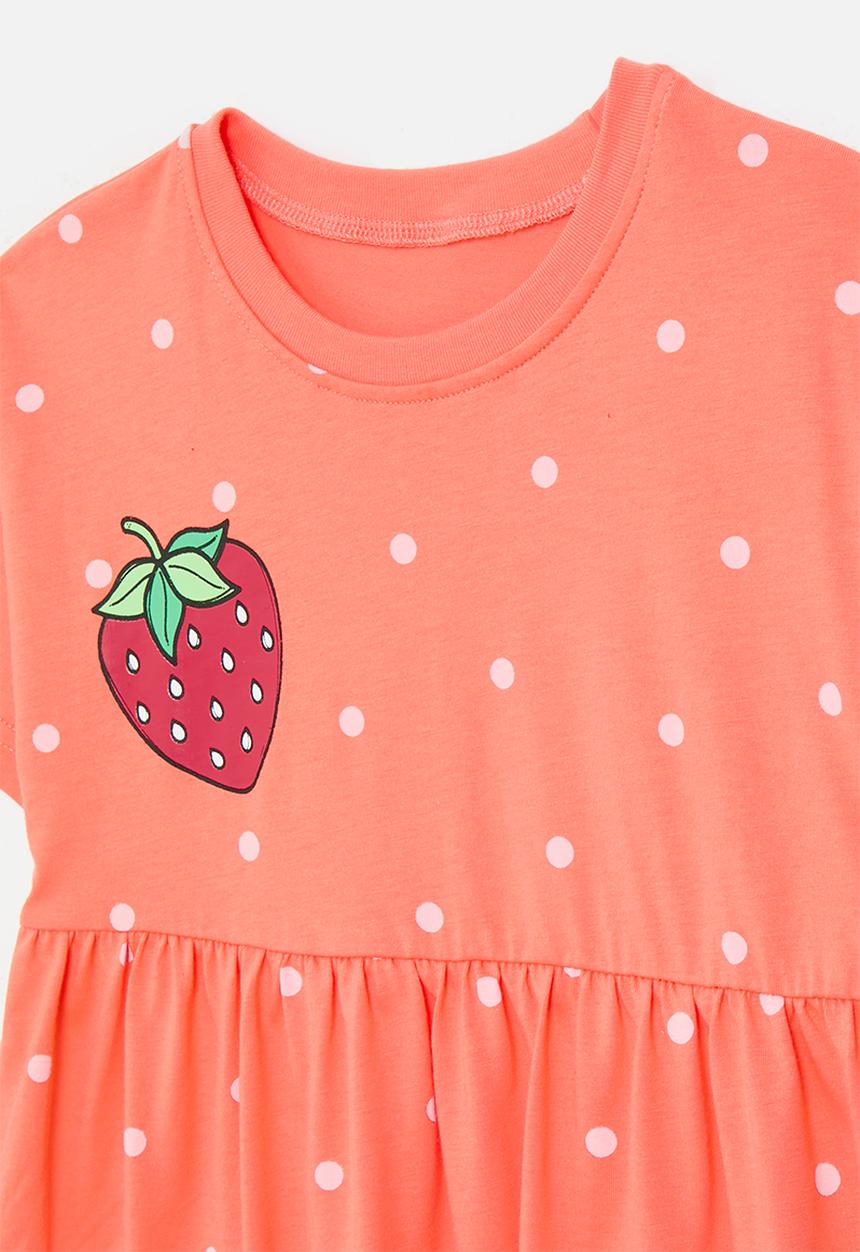 Pop Candy - Printed dress-orange