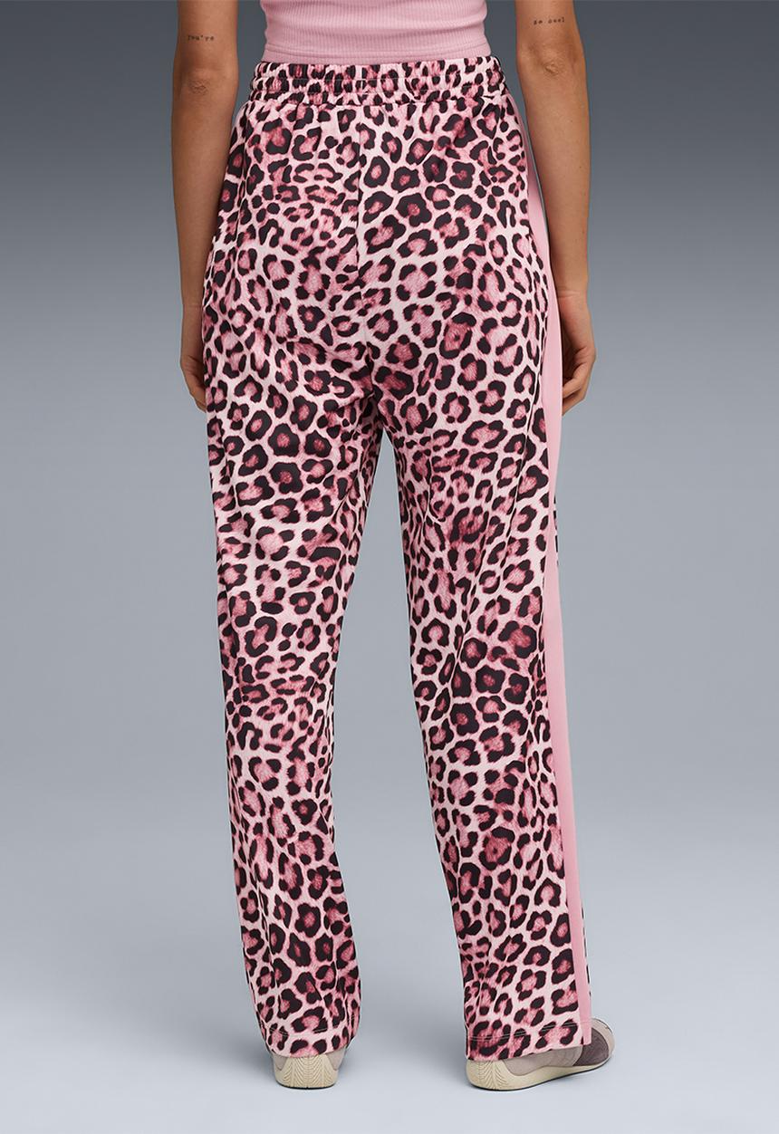 PUMA - T7 Leo Luxe Aop Straight Pants Op - Poised Pink-Ruby Shimmer