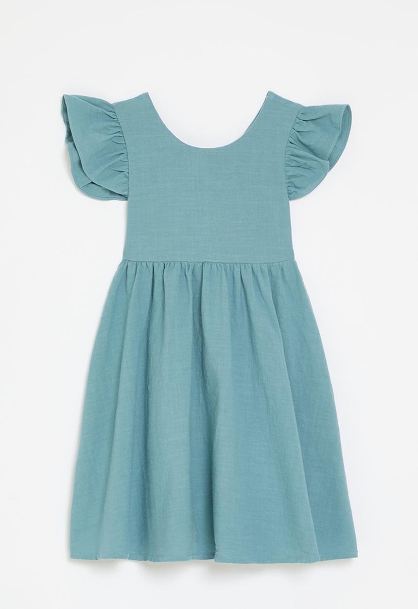 Pop Candy - Frilled sleeve dress- blue 1