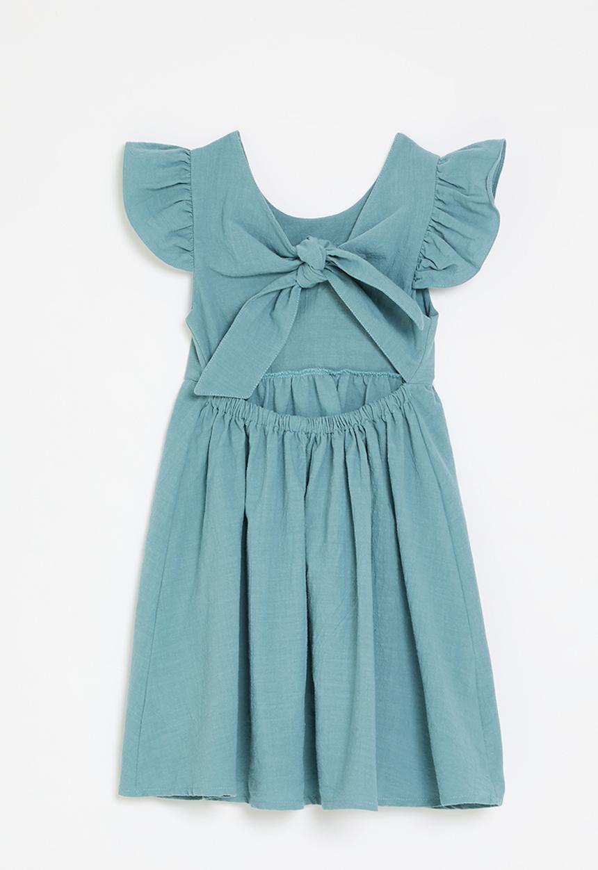 Pop Candy - Frilled sleeve dress- blue 1