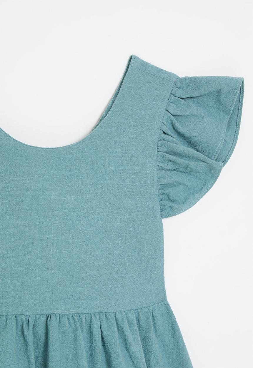 Pop Candy - Frilled sleeve dress- blue 1