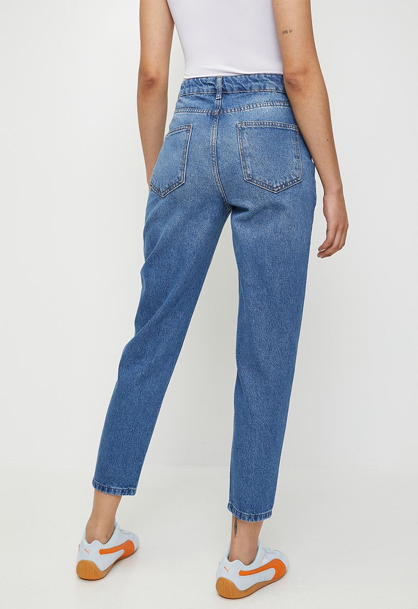 Trendyol - High waist mom jeans - blue