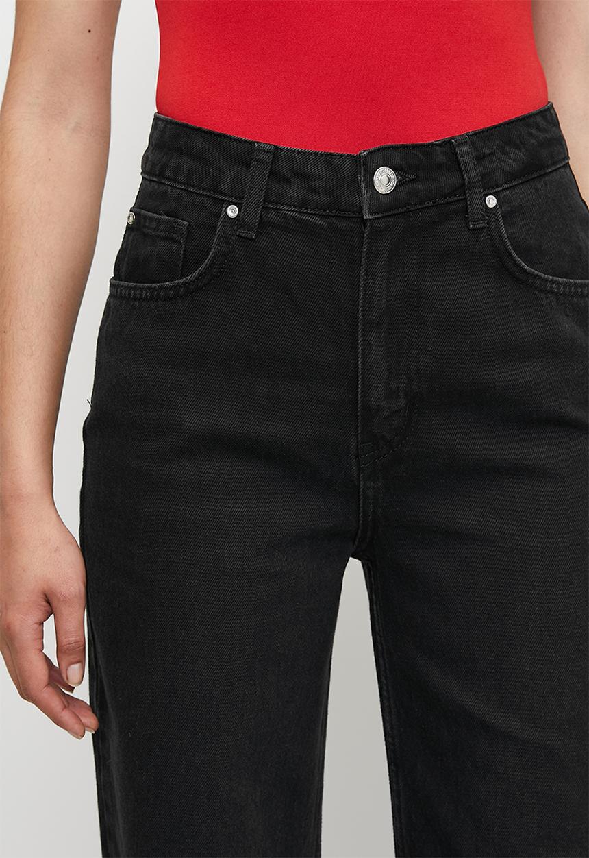Trendyol - High waist wide leg jeans - black