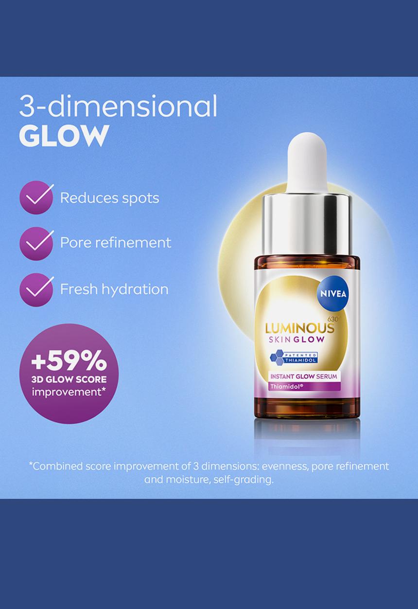 Nivea - LUMINOUS630 Dark Marks Reduction Skin Glow Instant Face Serum -15ml