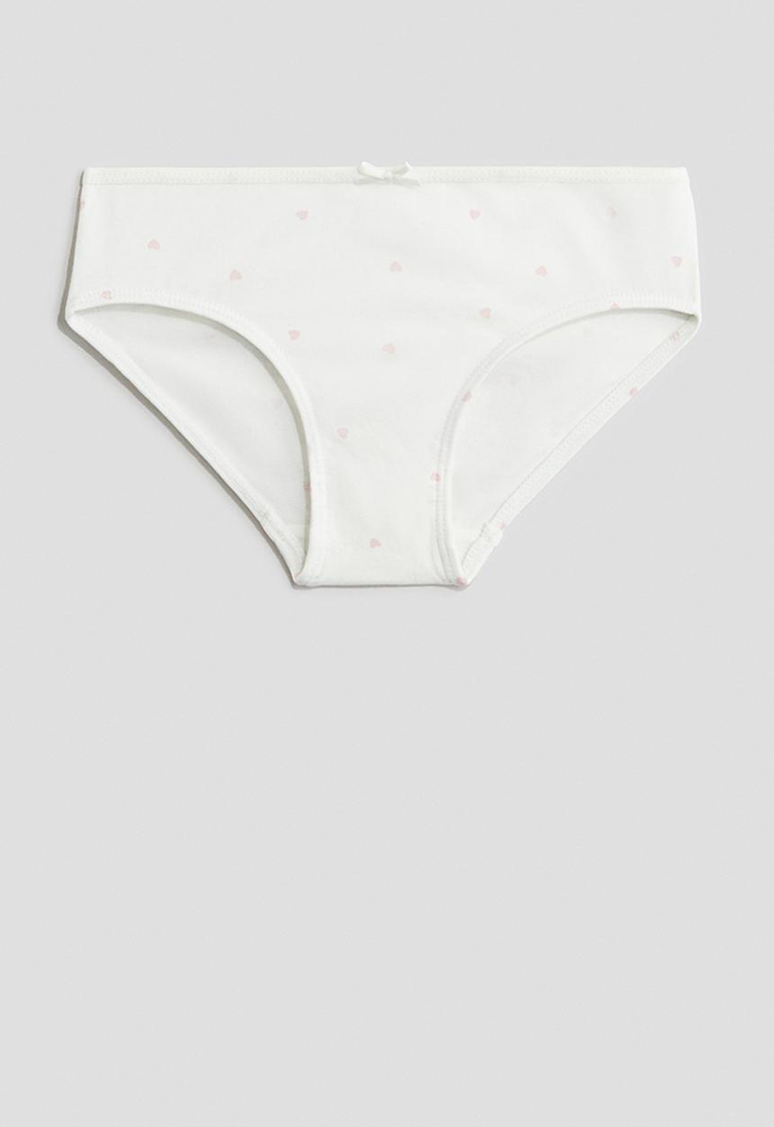 H&M - 5 pack cotton briefs - light pink hearts