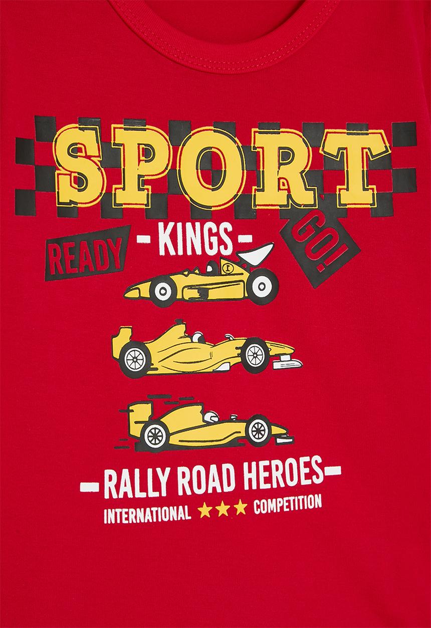 Pop Candy - Placement print tee - flaming red/sport kings