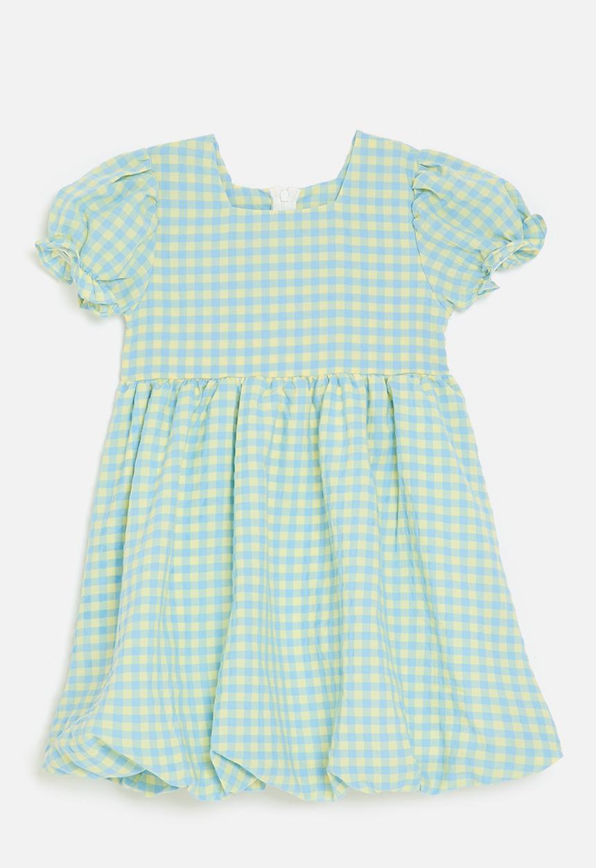 Pop Candy - Gingham dress -sage green 1