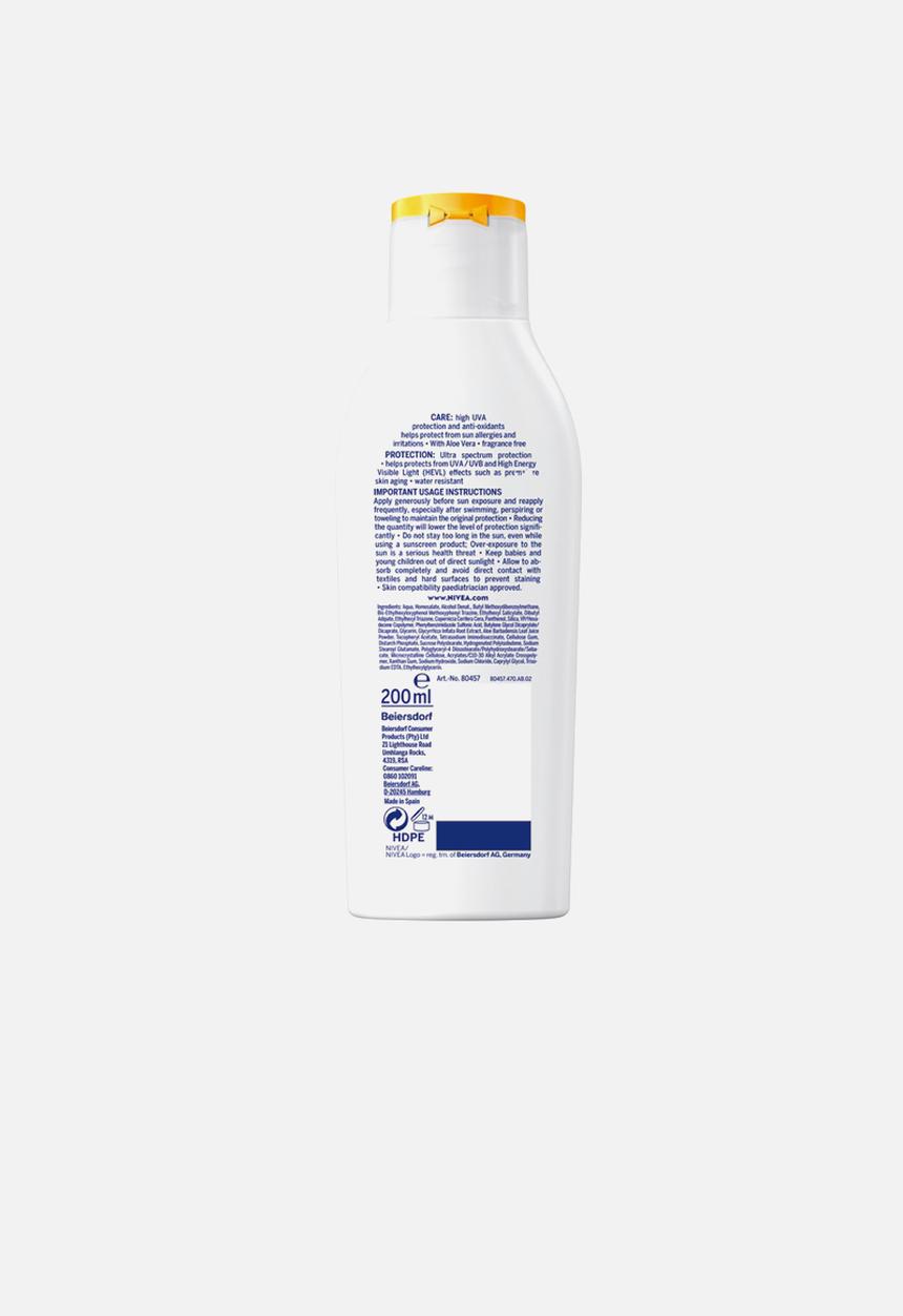 Nivea - SUN Sensitive Immediate SPF50 Protect Lotion - 200ml