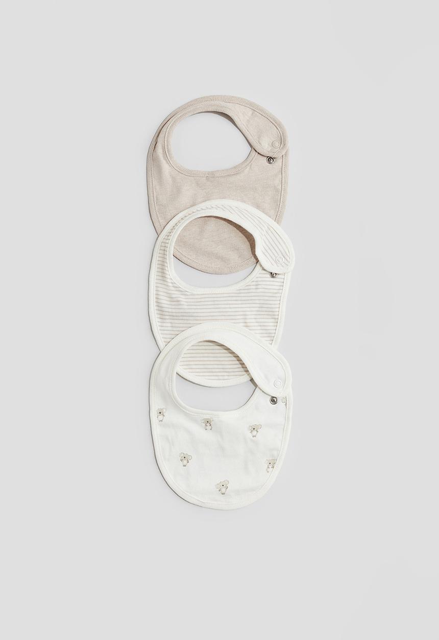H&M - 3 pack jersey bibs - light beige/koalas