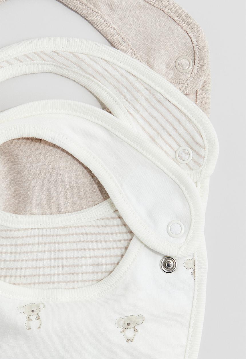 H&M - 3 pack jersey bibs - light beige/koalas