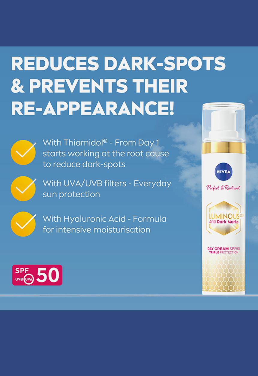 Nivea - Perfect and Radiant LUMINOUS630 Anti Dark Marks Day Cream SPF50 - 40ml