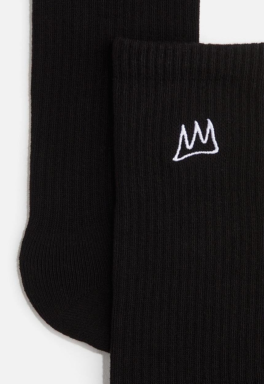 H&M - Motif-detail socks - black & basquiat
