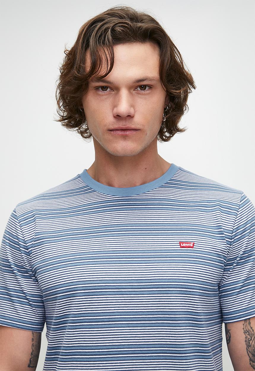 Levi’s® - Ss Original Hm Tee - Cuff Stripe Quiet Harbor Jersey
