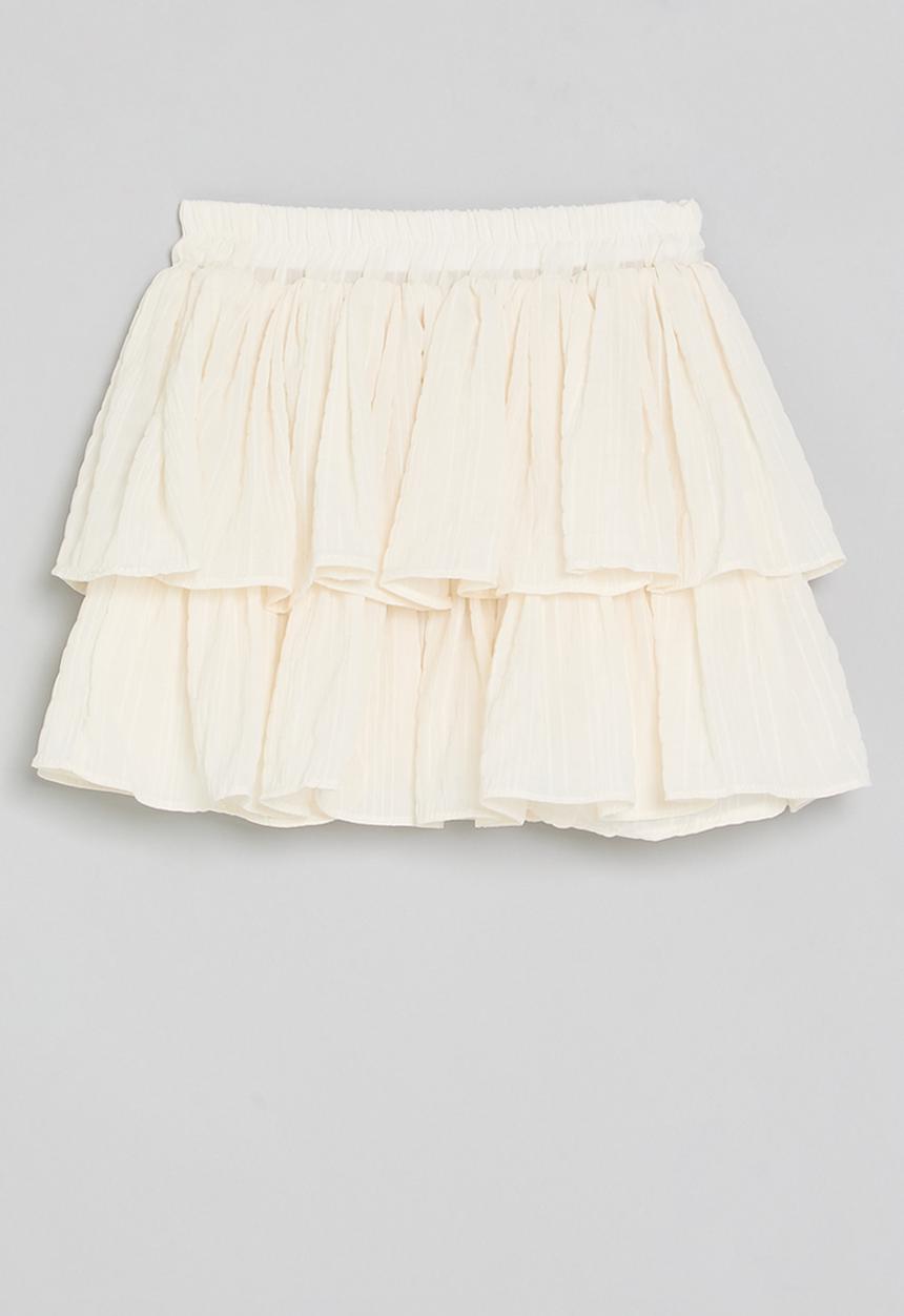 Pop Candy - Tiered skirt - off white