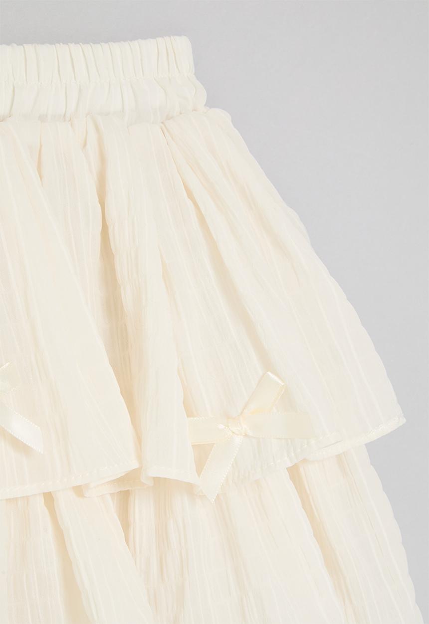 Pop Candy - Tiered skirt - off white