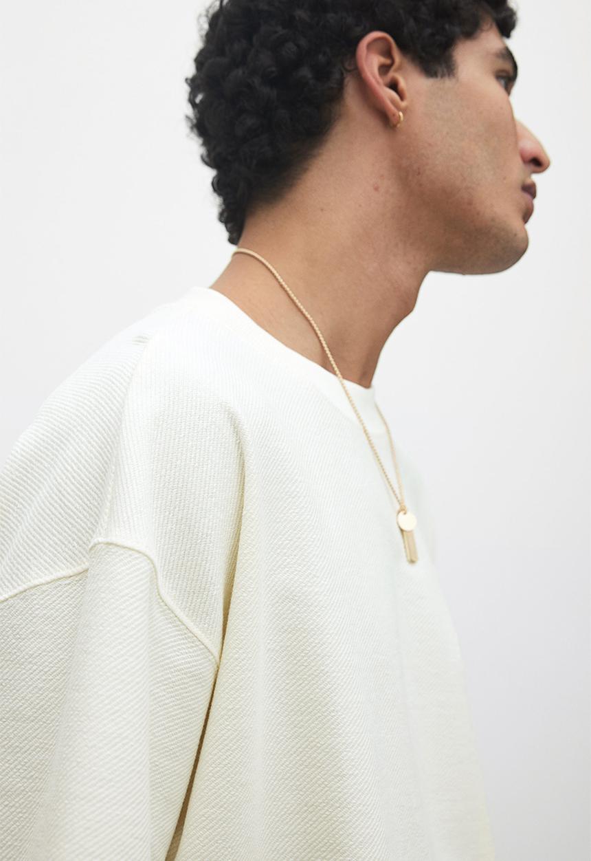 H&M - Oversized fit t-shirt - cream 