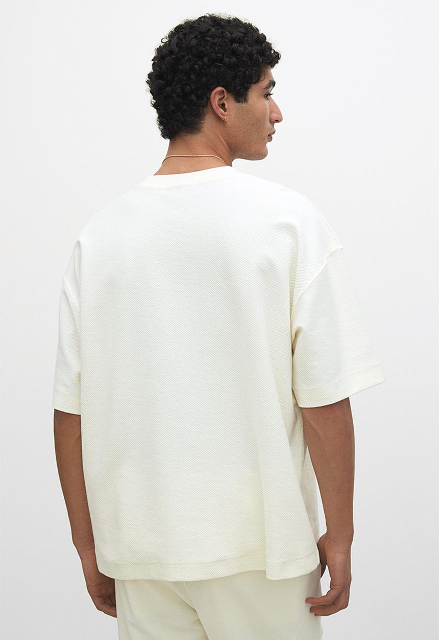 H&M - Oversized fit t-shirt - cream 
