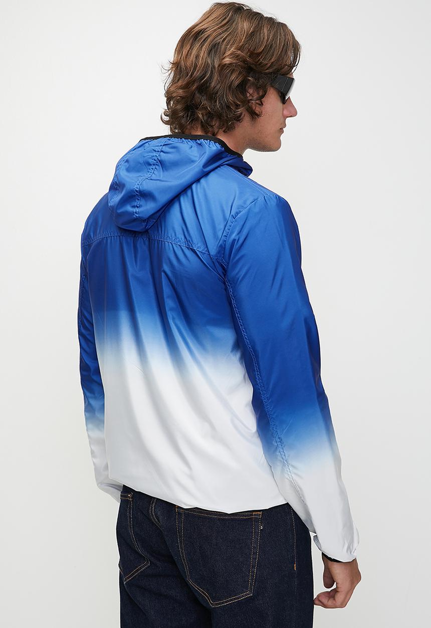 Brave Soul - Lightweight Gradient Print Jacket - Blue Gradient