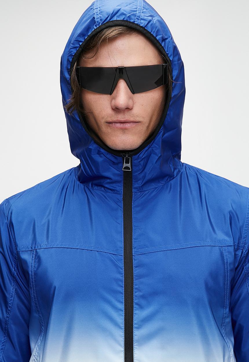 Brave Soul - Lightweight Gradient Print Jacket - Blue Gradient