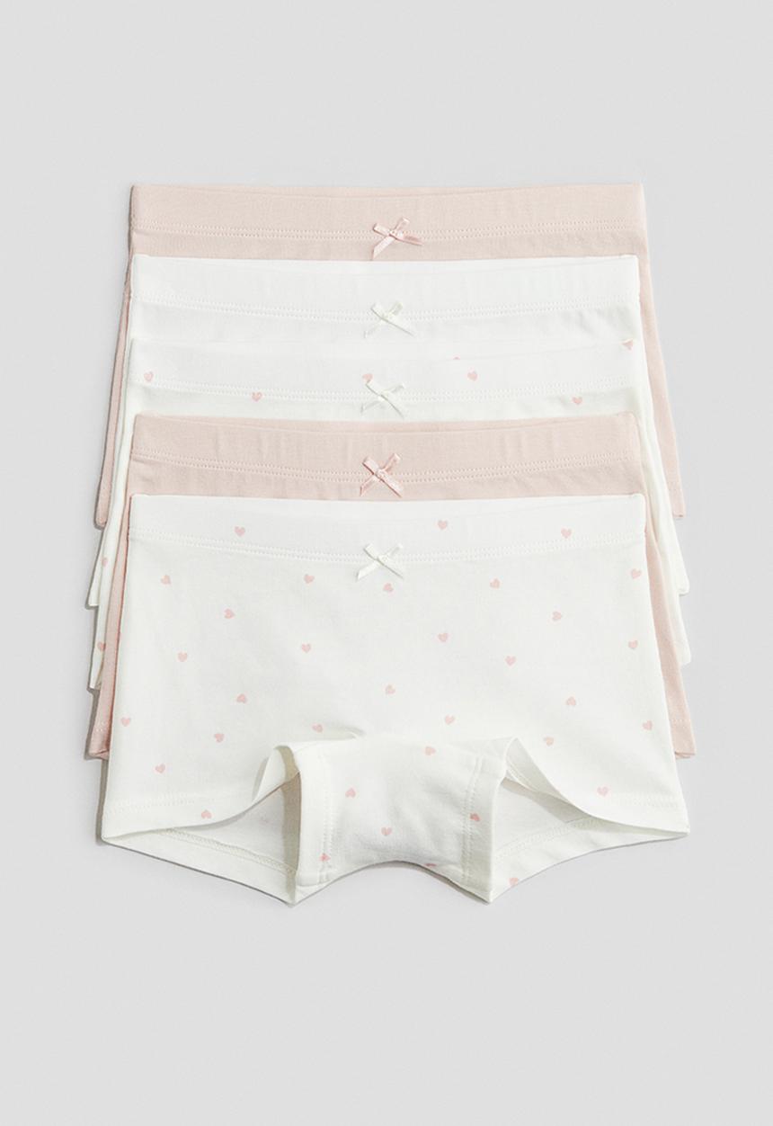 H&M - 5-Pack boxer briefs - light pink/hearts