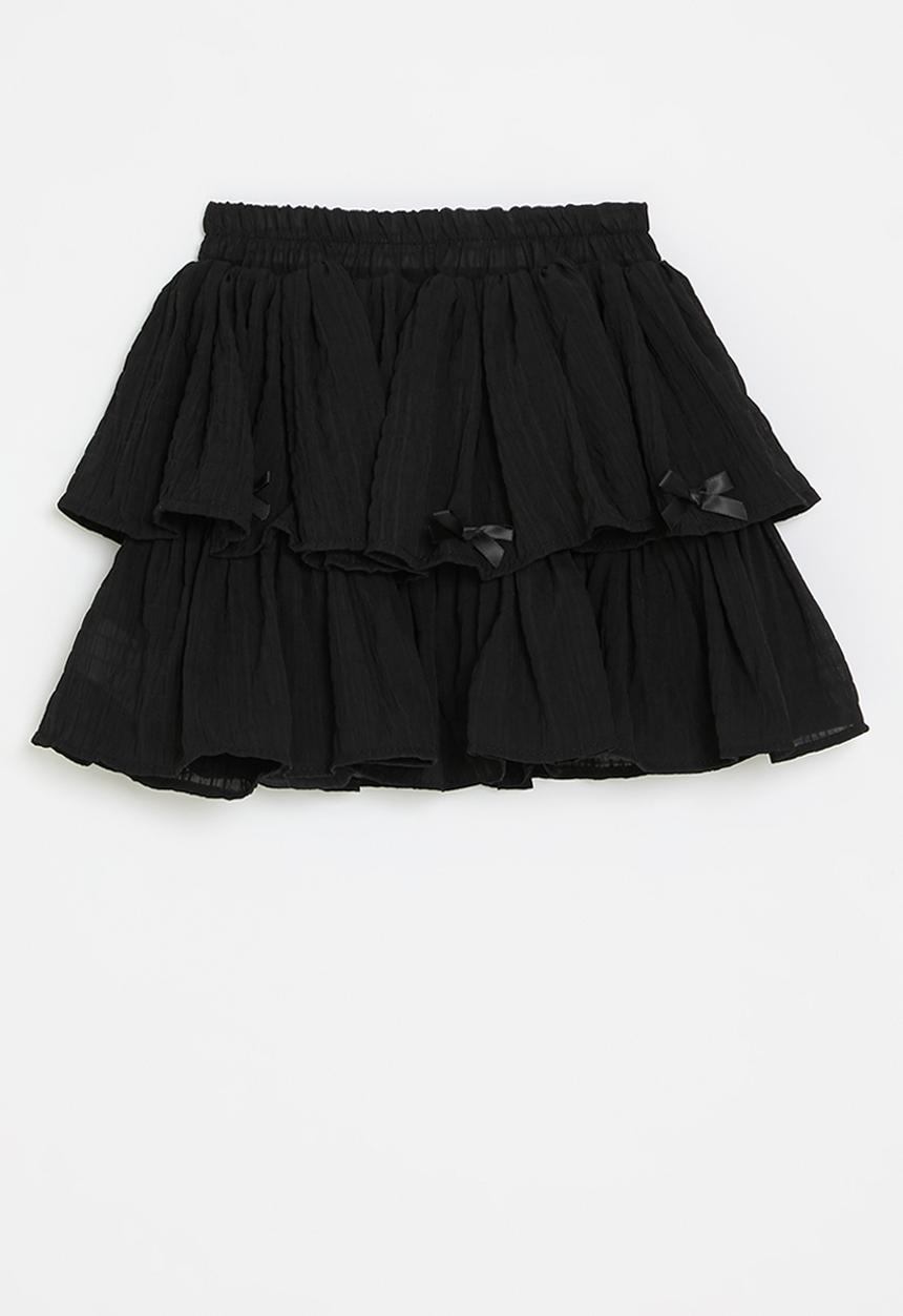 Pop Candy - Tiered skirt-black