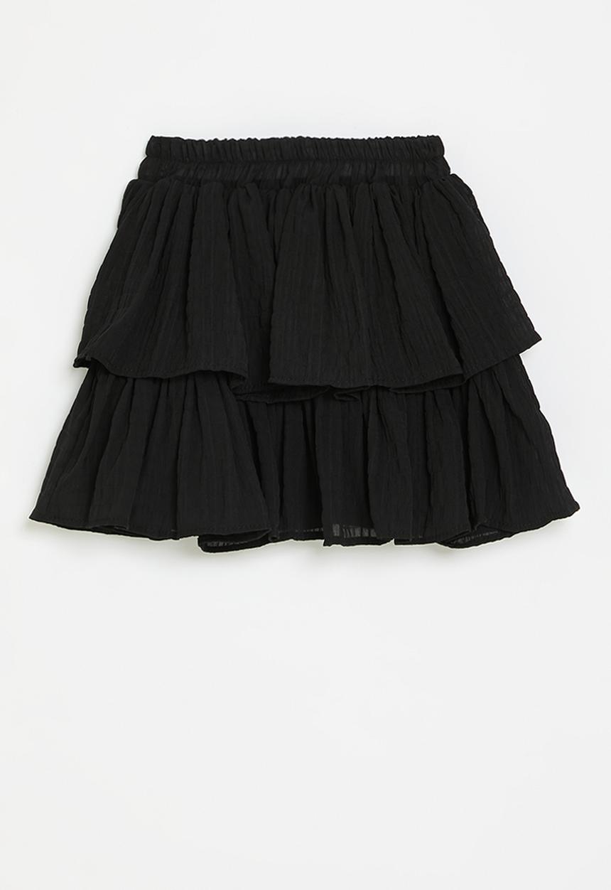 Pop Candy - Tiered skirt-black