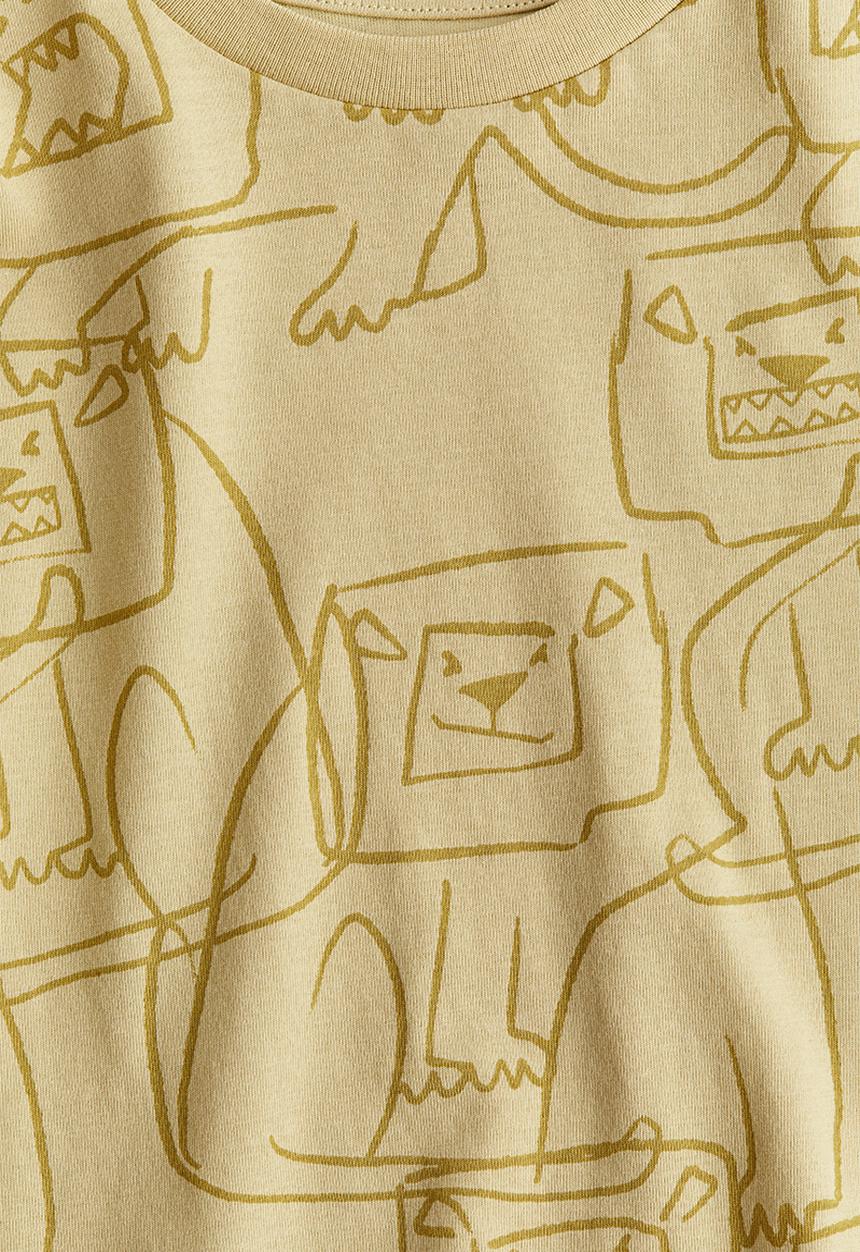 H&M - Printed T-shirt - dusty yellow/lions