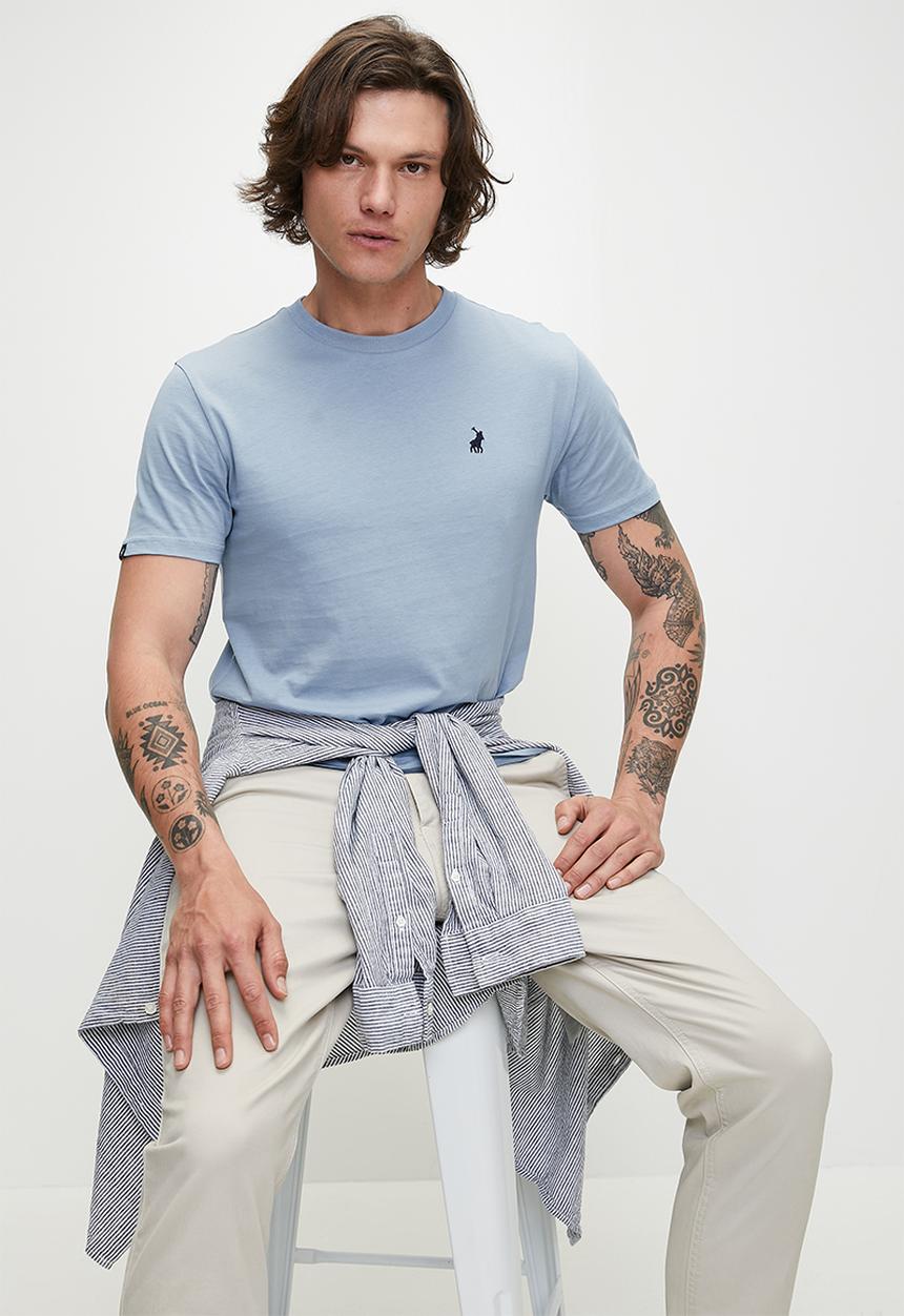 POLO - Lucas essential short sleeve T-shirt - blue