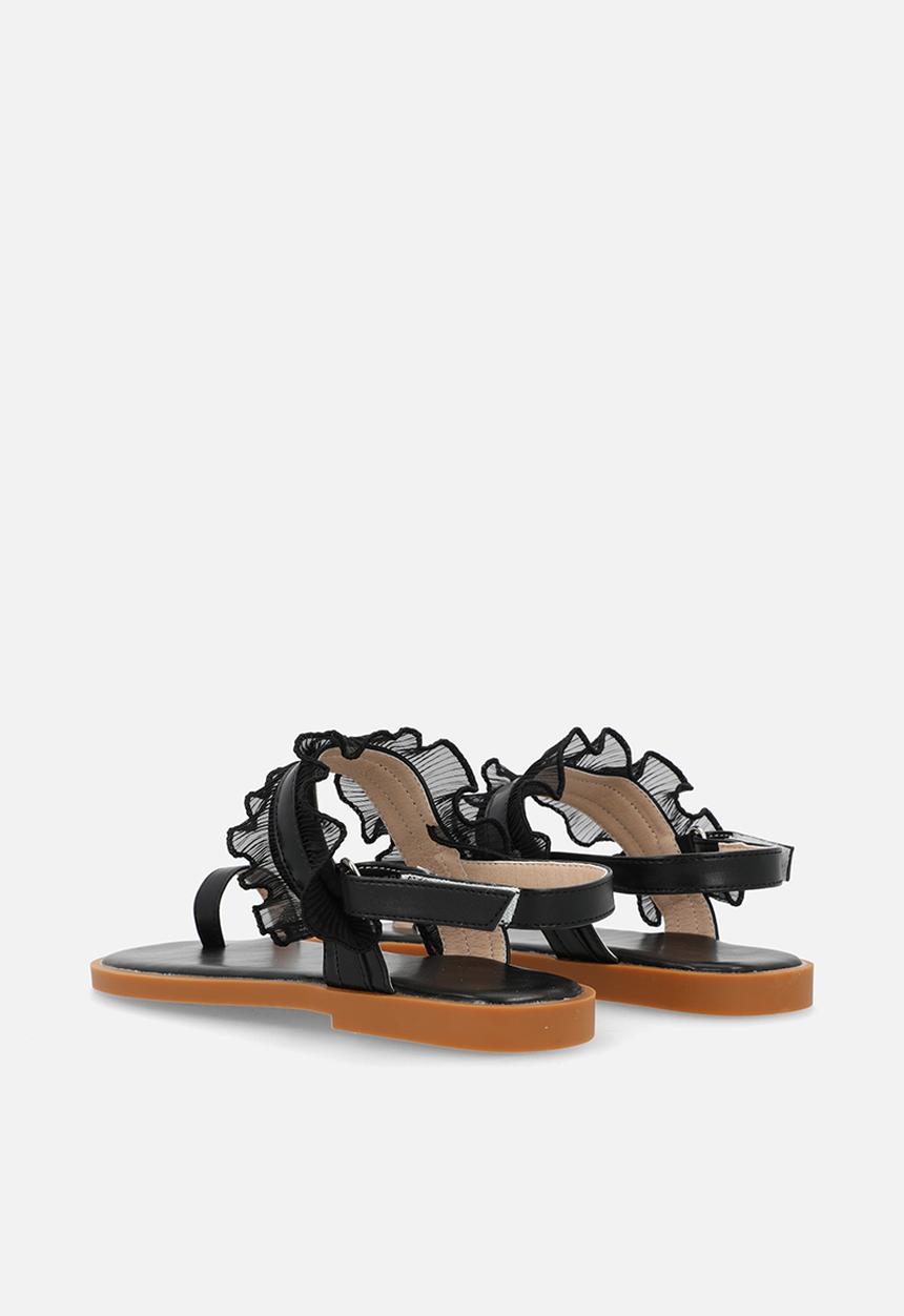Pop Candy - Ruffle sandals - black