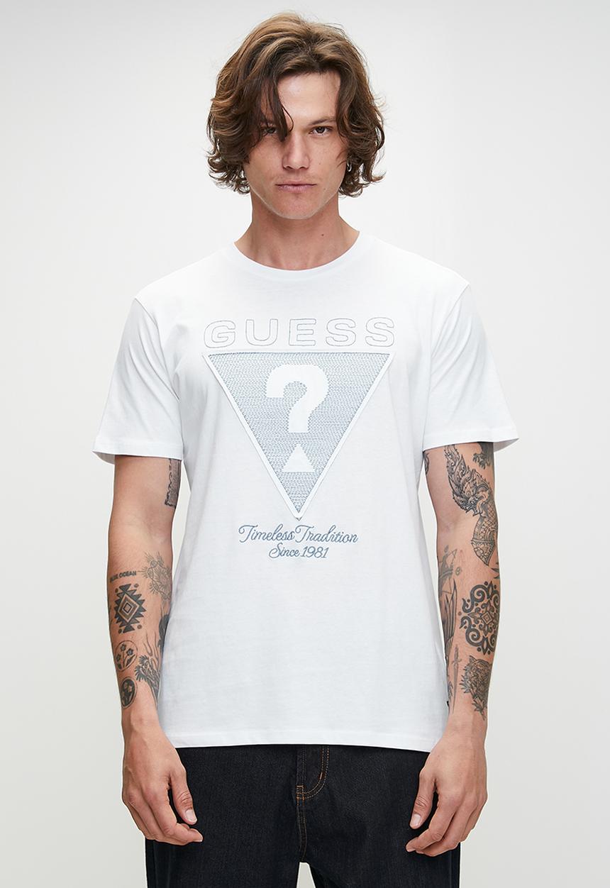 GUESS - Short sleeve Bsc Timeless Guess Tri Tee - Pure White