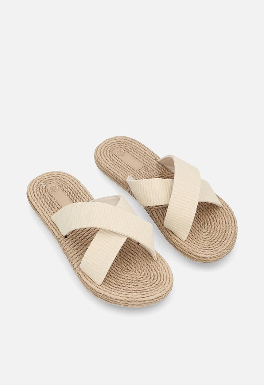 Pop Candy - Criss cross sandals - beige