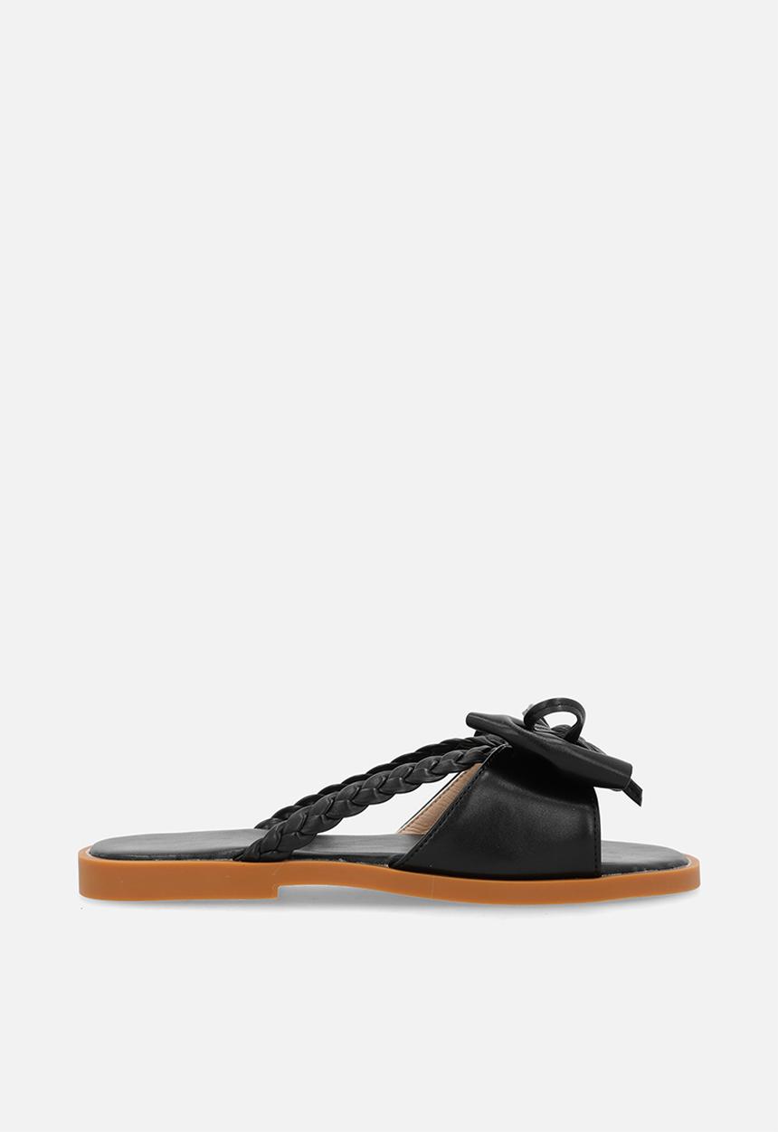 Pop Candy - Bow knot décor sandal - black