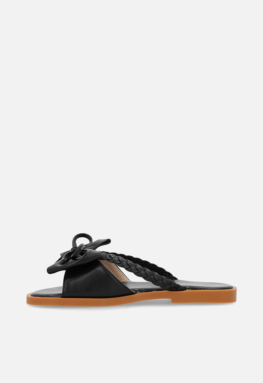 Pop Candy - Bow knot décor sandal - black